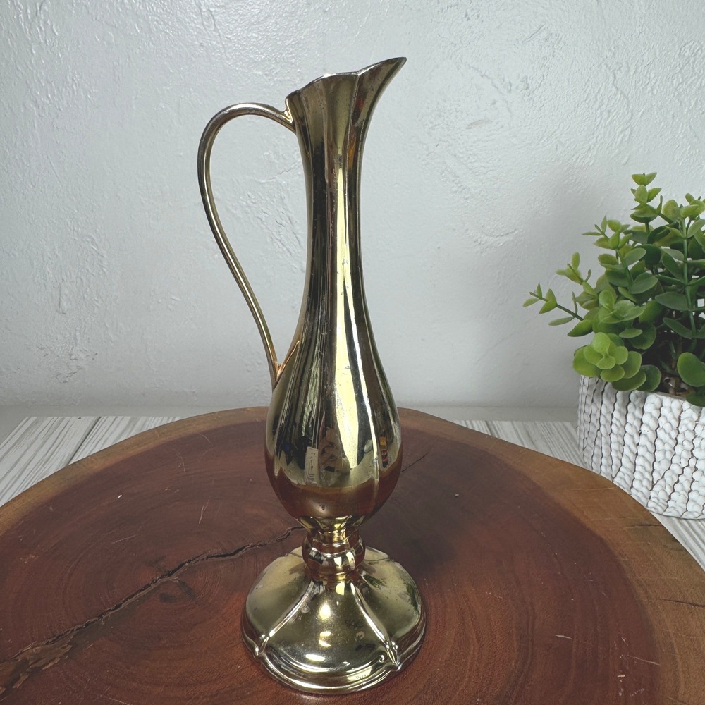 Oneida Chippendale Silverplate Bud Vase 7" Tall Japan Tarnish Resistant 1987
